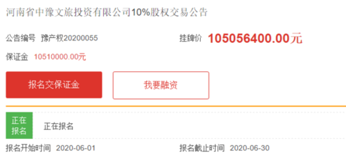 河南中豫文旅投資集團10%股權(quán)公開轉(zhuǎn)讓，拓展文旅融合新機遇